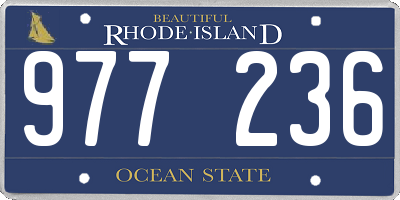 RI license plate 977236