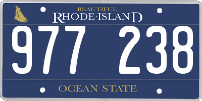 RI license plate 977238