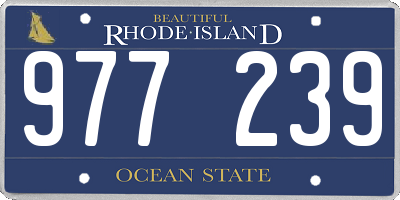 RI license plate 977239