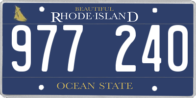 RI license plate 977240