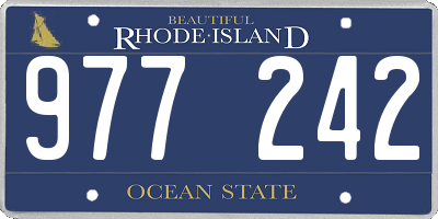 RI license plate 977242
