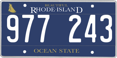 RI license plate 977243