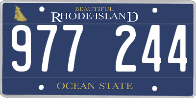 RI license plate 977244