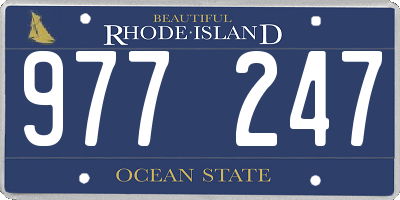 RI license plate 977247