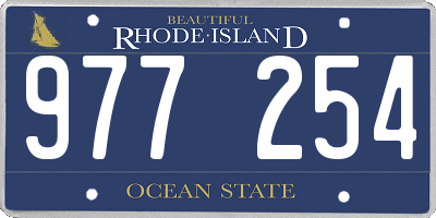 RI license plate 977254