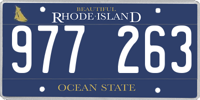 RI license plate 977263