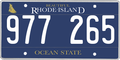 RI license plate 977265