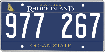 RI license plate 977267