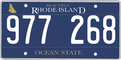 RI license plate 977268