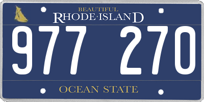 RI license plate 977270