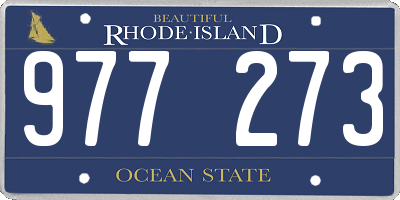 RI license plate 977273