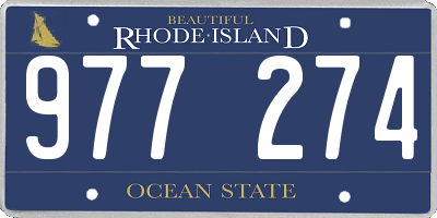 RI license plate 977274