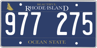 RI license plate 977275