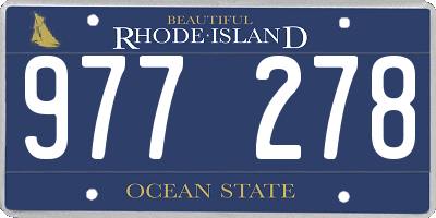 RI license plate 977278