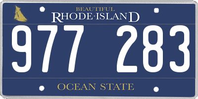 RI license plate 977283