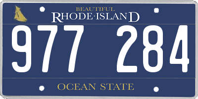 RI license plate 977284