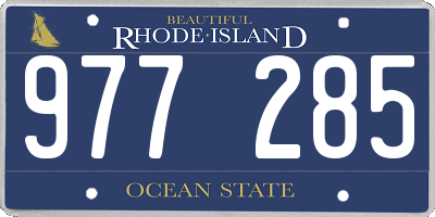 RI license plate 977285