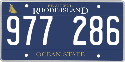 RI license plate 977286