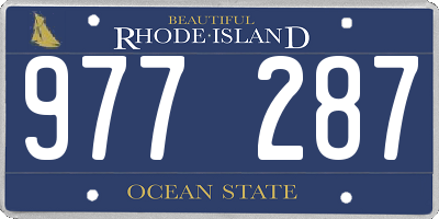 RI license plate 977287