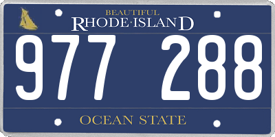 RI license plate 977288