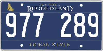 RI license plate 977289