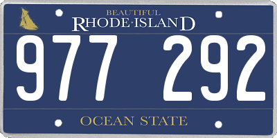 RI license plate 977292