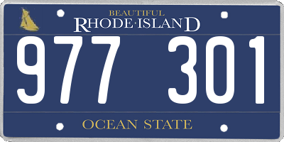 RI license plate 977301