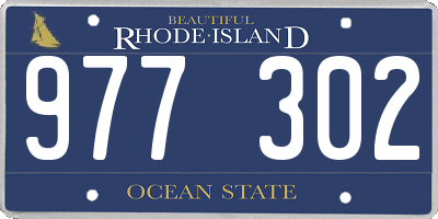 RI license plate 977302