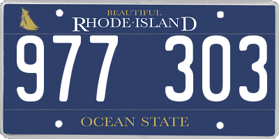 RI license plate 977303