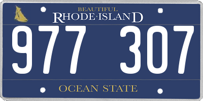 RI license plate 977307
