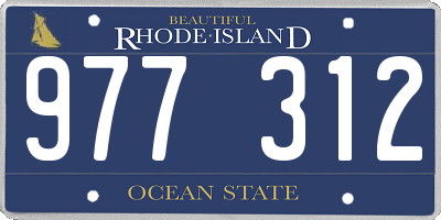 RI license plate 977312