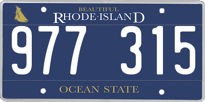 RI license plate 977315