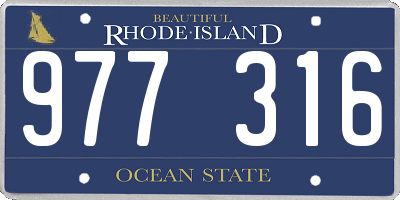 RI license plate 977316