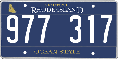 RI license plate 977317