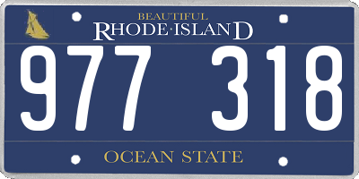 RI license plate 977318