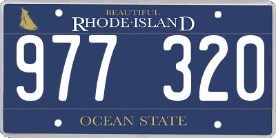 RI license plate 977320