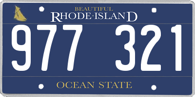 RI license plate 977321