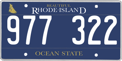 RI license plate 977322