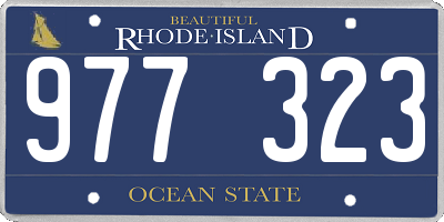 RI license plate 977323
