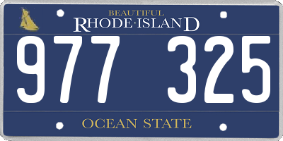 RI license plate 977325