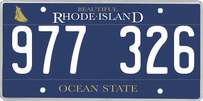 RI license plate 977326