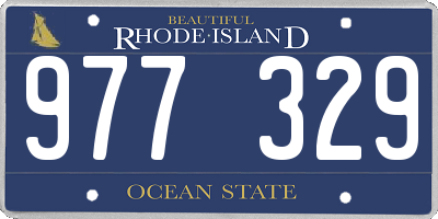 RI license plate 977329