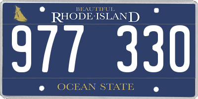 RI license plate 977330