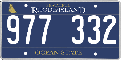 RI license plate 977332