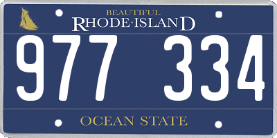 RI license plate 977334