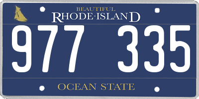 RI license plate 977335