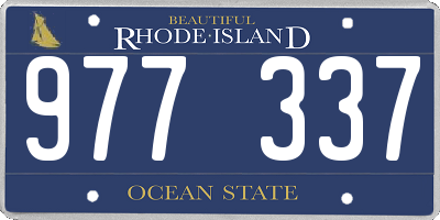RI license plate 977337