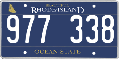 RI license plate 977338