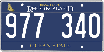 RI license plate 977340