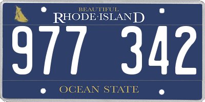 RI license plate 977342